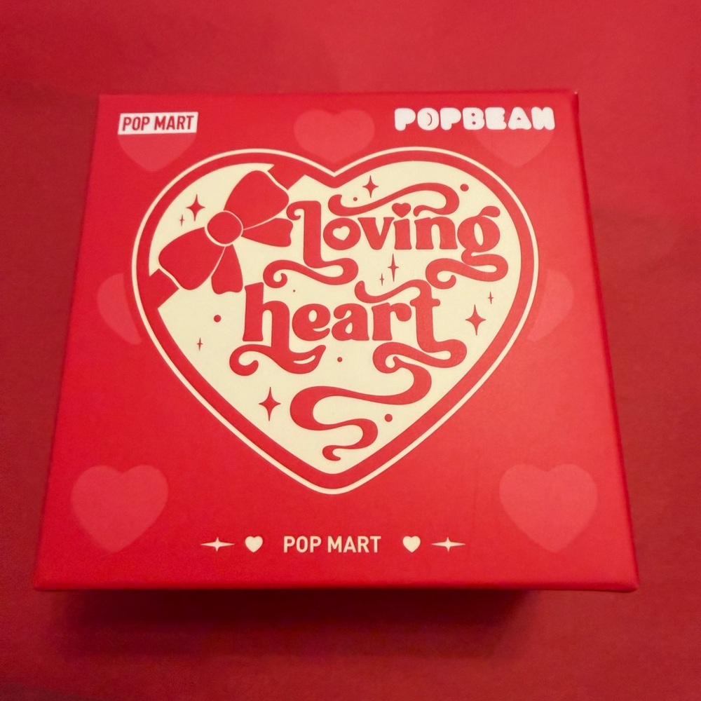 POP MART POPBEAN Loving Heart Clear Box – 6 Random Authentic Pop Beans 🤍: